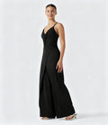 Wrap Built-In Bra Baggy Jumpsuit