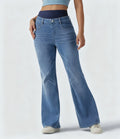 High-Waisted Tummy-Control Flare Jeans
