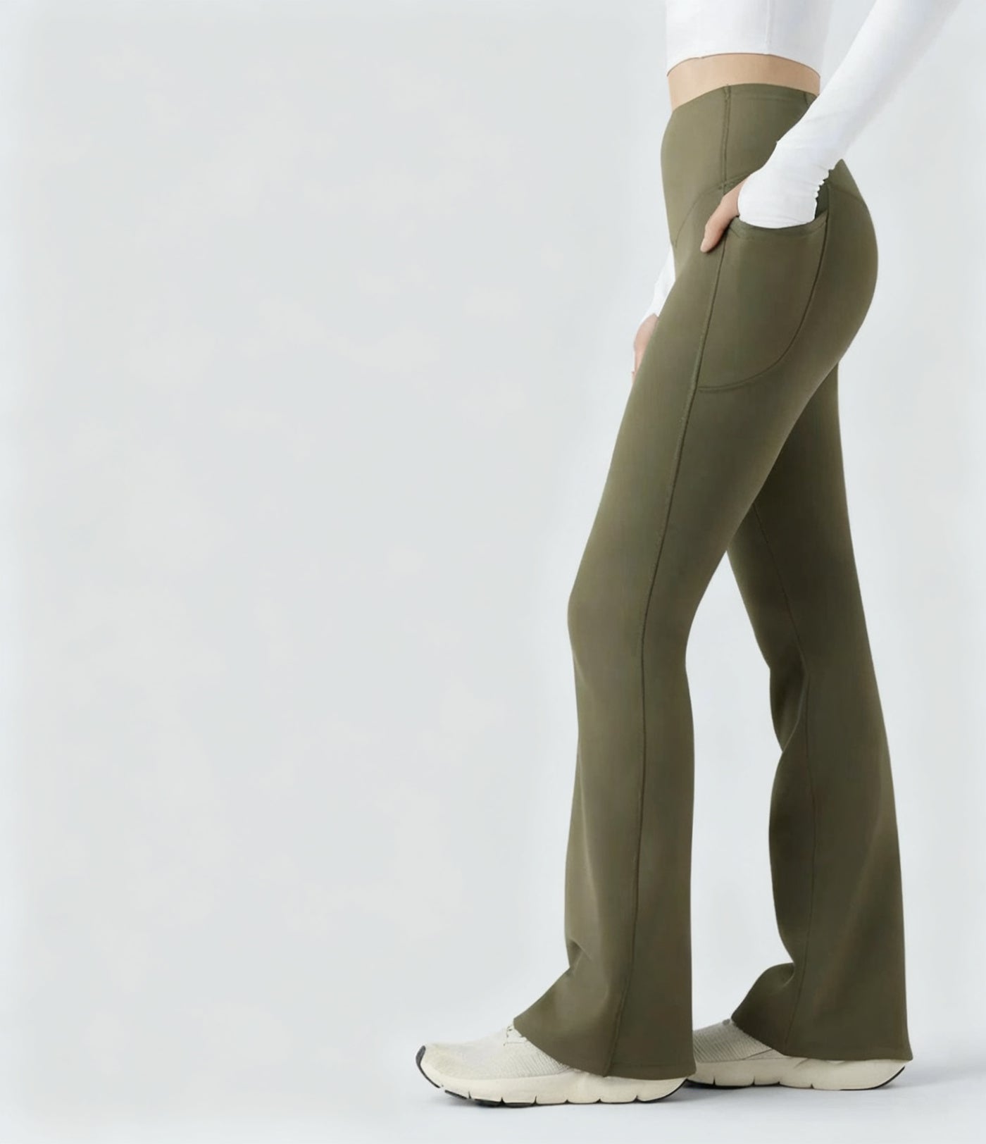 High-Waisted Tummy-Control Bootcut Leggings