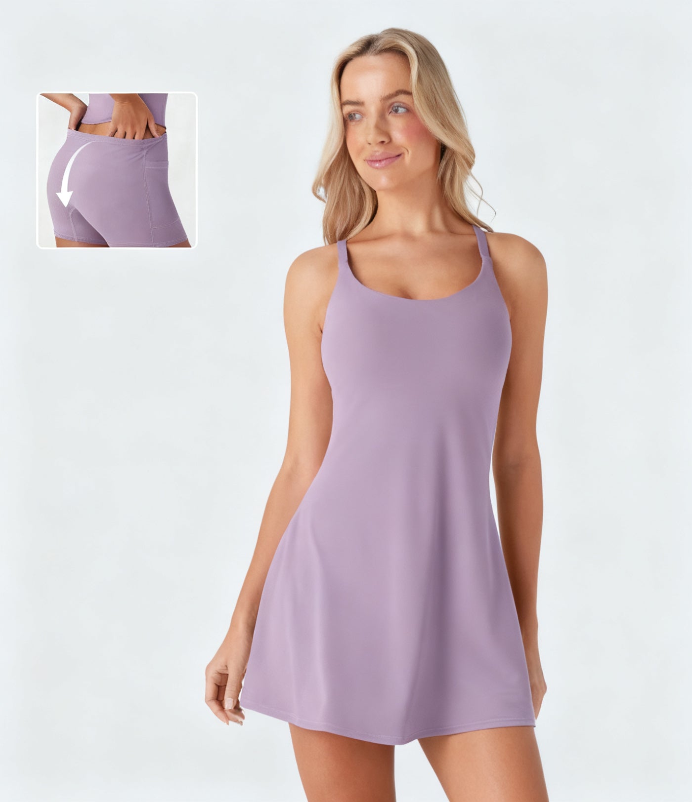 Molded-Cup Active Mini Dress