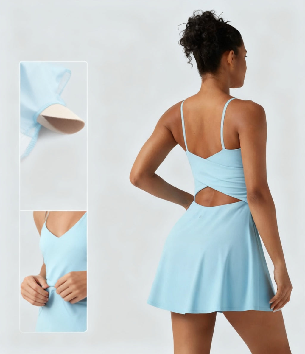 Built-In Bra Yoga Mini Dress
