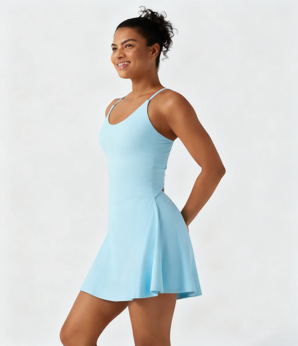 Built-In Bra Yoga Mini Dress
